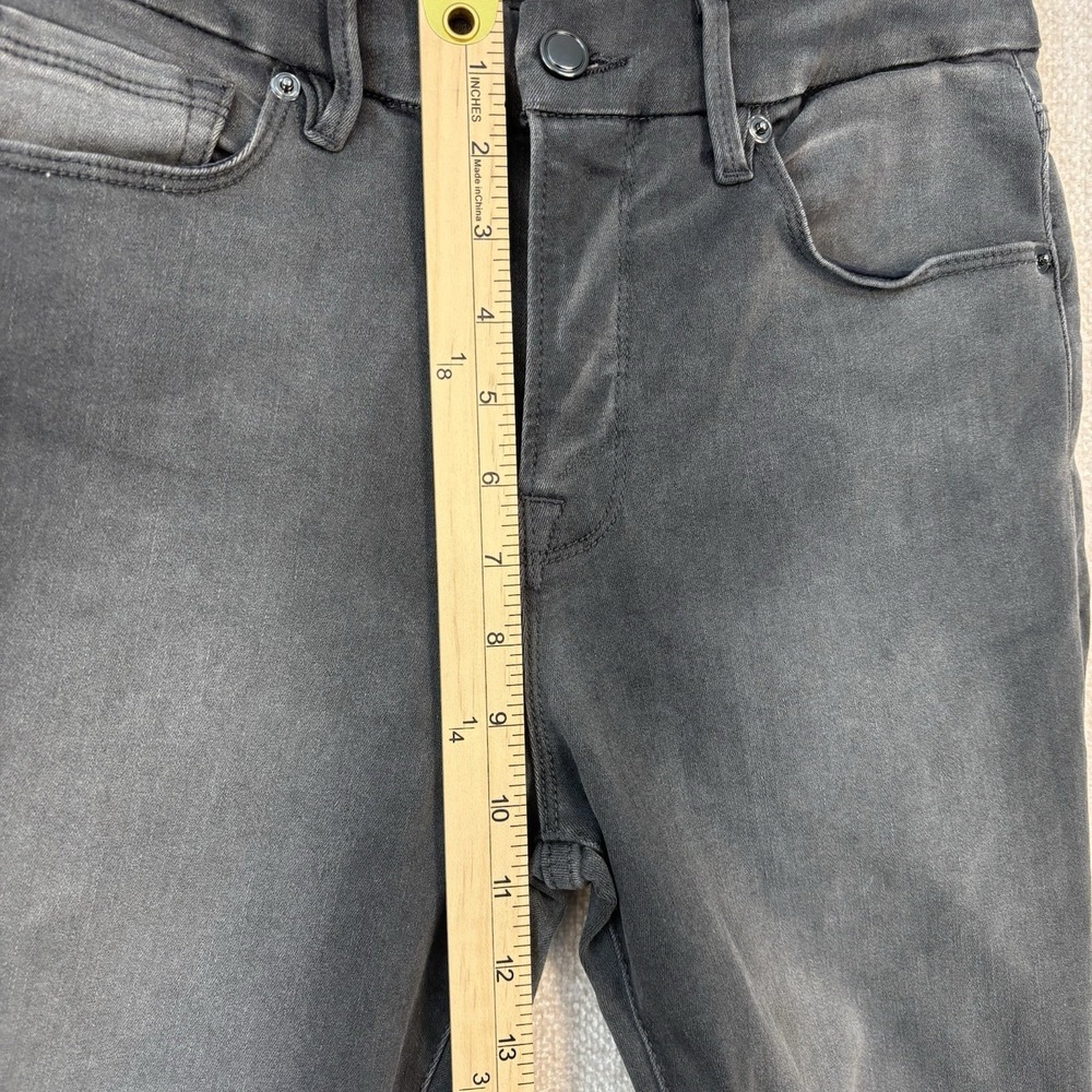 Good American Jeans Womens 6/28 Grayish Black Good Legs Raw Hem Stretch Crop - Picture 4 of 10